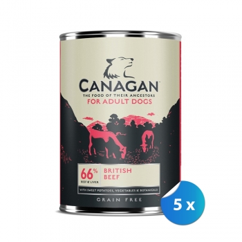 Pachet Conserve Canagan Dog Grain Free Vita 5 x 395 g imagine