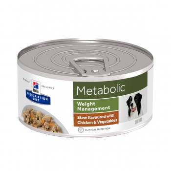 HILL’S Prescription Diet Metabolic, Pui cu Legume, conservă hrană umedă câini, managmentul greutății, 156g Hill's Science Plan imagine 2022