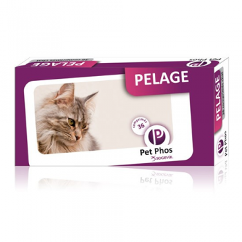 Pet Phos Felin Pelage Piele si Balana, 36 tablete imagine