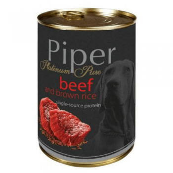 Piper Pure cu Carne de Vita si Orez Brun, 400 g imagine