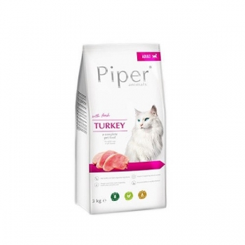 Piper Adult Cat Hrana Uscata cu Curcan, 3 kg imagine