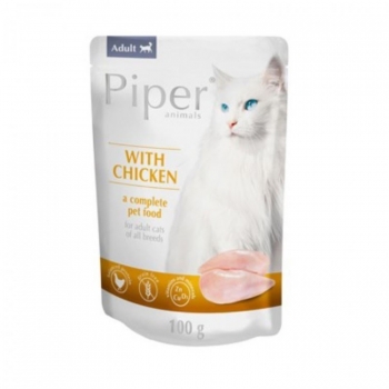 Piper Cat Adult cu Piept de Pui, 100 g pentruanimale.ro imagine 2022