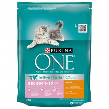 Purina ONE Junior Cat cu Pui si Cereale, 200 g imagine