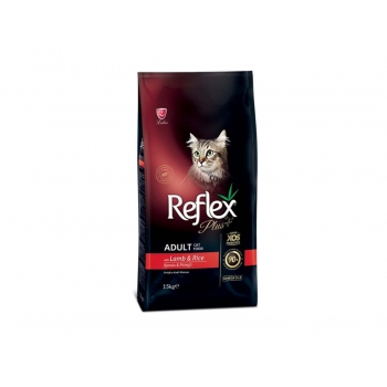 Reflex Plus Adult Cat cu Miel si Orez, 15kg