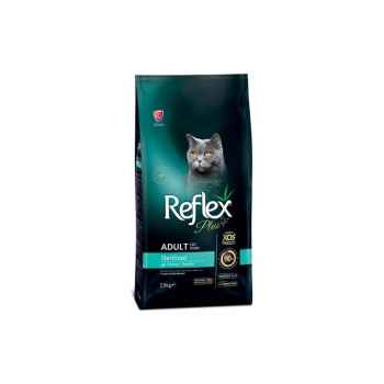 Reflex Plus Adult Cat Sterilised cu Pui, 15kg 15kg imagine 2022