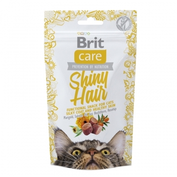 Brit Care Cat Snack Shiny Hair 50 g imagine