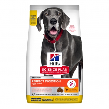 HILL'S SP Perfect Digestion Large Adult, Pui cu Orez Brun, hrană uscată câini, sensibilități digestive, 14kg