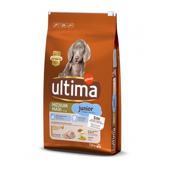 ULTIMA Dog Medium & Maxi Junior, Pui, hrană uscată câini, 7.5kg pentruanimale.ro