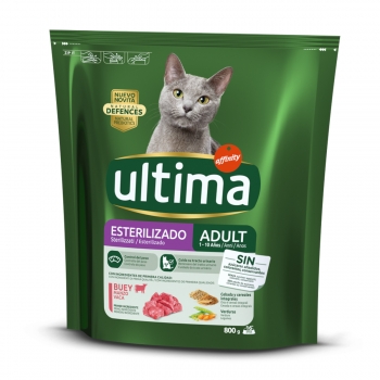 ULTIMA Cat Sterilised Adult, Vită, hrană uscată pisici sterilizate, 800g pentruanimale.ro imagine 2022