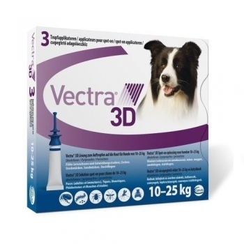 Vectra 3D Dog, 10-25 kg, 3 pipete pentruanimale