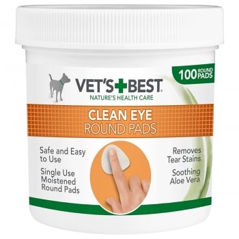 Vet’s Best Eye Wipe, Servetele pentru Igiena Ochilor, 100 buc 100