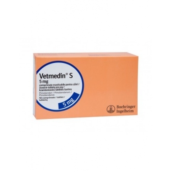 Vetmedin S 5 mg, 50 comprimate masticabile pentruanimale.ro imagine 2022