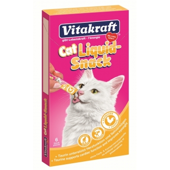 Vitakraft Cat Snack Lichid Pui, 6 x 15 g Cat