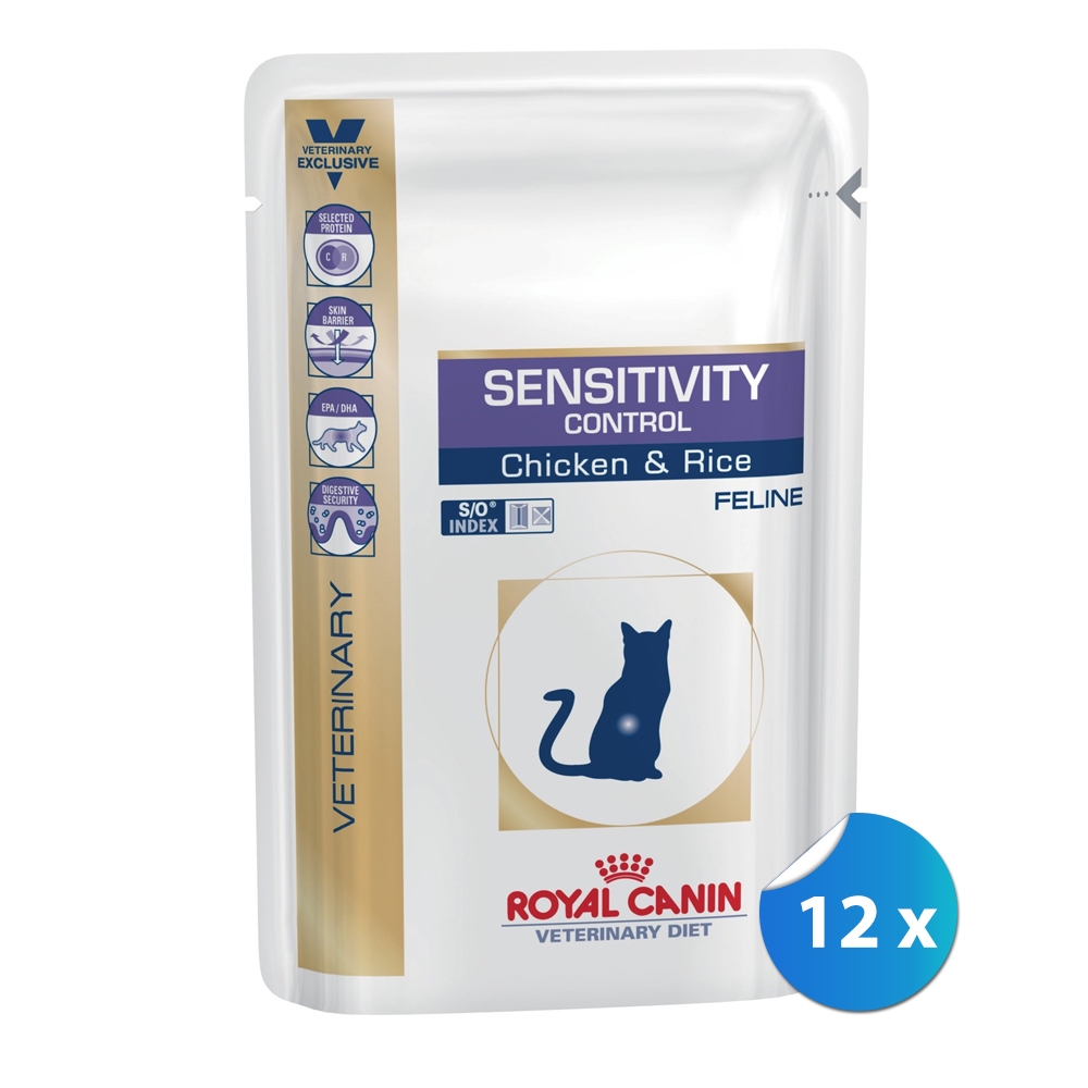 Pachet Royal Canin Sensitivity Control Cat cu Pui si Orez 12 x 100 g